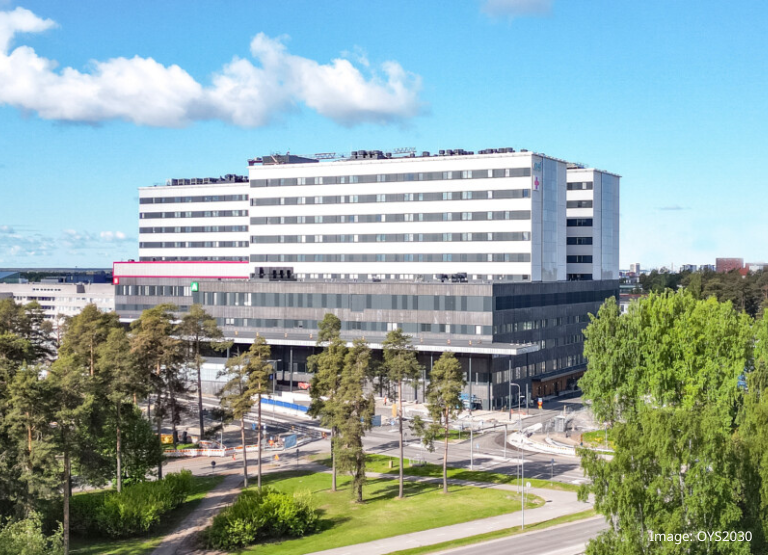 Newly rebuilt Oulu University Hospital in Finland.